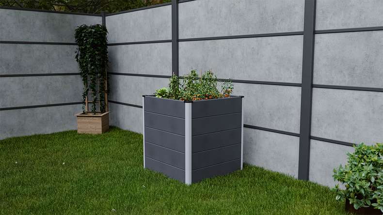 planeo BPC letto rialzato Cube - Antracite | DB703 70 x 70 x 75 cm