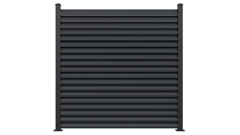 planeo Gardence Metallic Rhombus - Clôture de jardin en aluminium Carré Anthracite | DB703