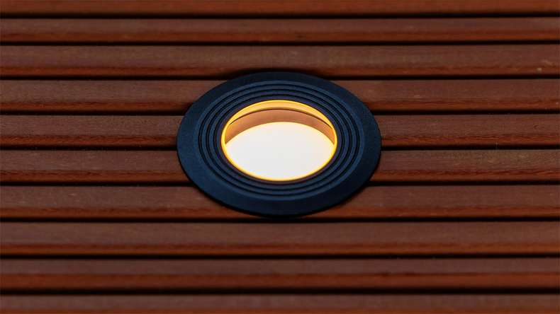 planeo Terrassenbeleuchtung 12V - LED-Einbauleuchte Onyx 60 RA - 1W 23 Lumen