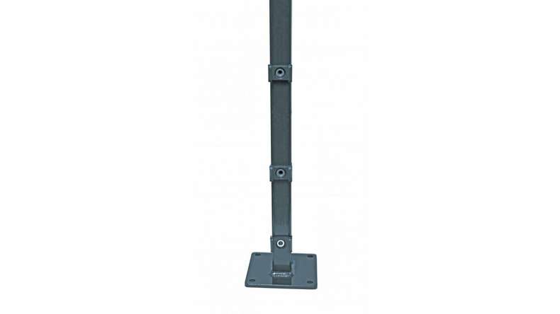Poteau de clôture de type FB anthracite pour clôture à double maille