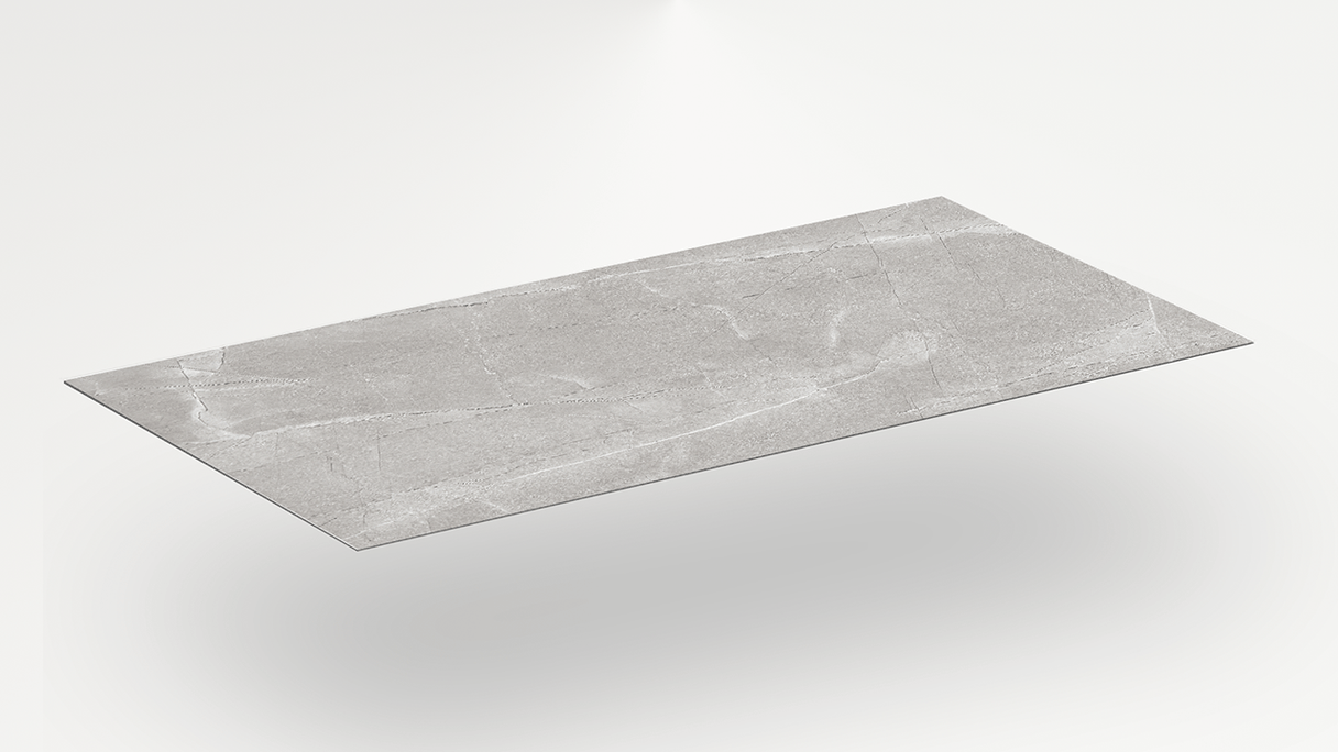 Revêtement mural SPC planeo - CeraRock Tile Light Grey Marble XL 280 x 117,5 cm