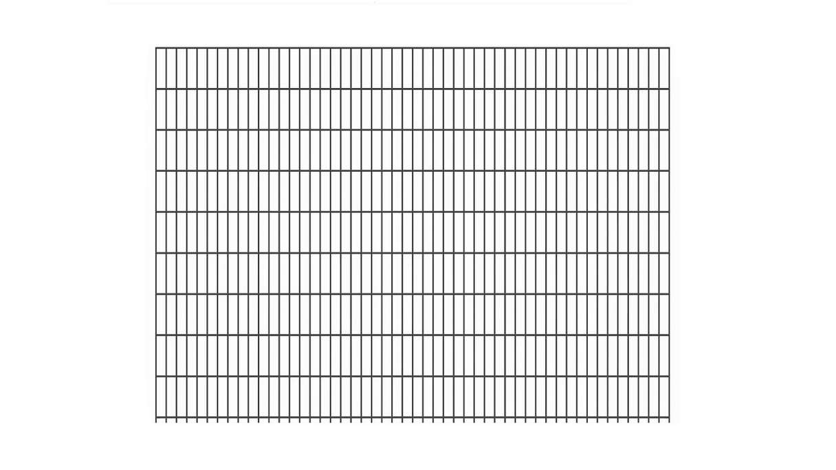Doppelstabmattenzaun schwer 8/6/8 RAL 7016 Anthrazit - 1830 x 2510 mm