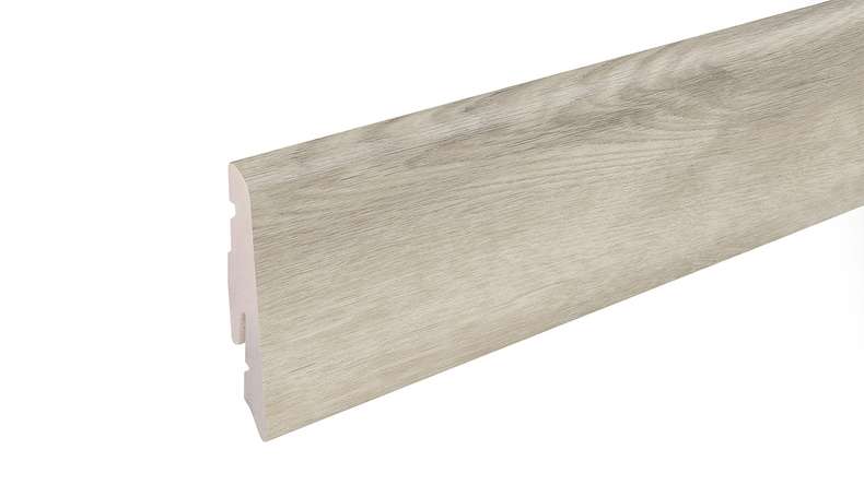 planeo Plinthe SolutionX 2en1 - 2400 x 14 x 58 mm Chêne gris clair (SL0076)