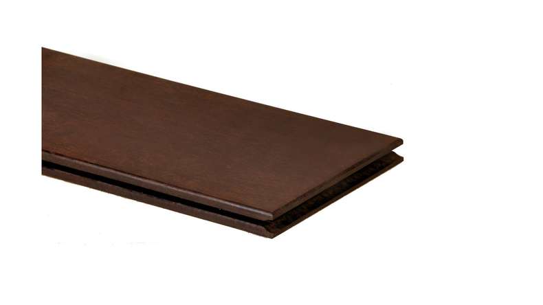 planeo Holzterrasse Massivdiele Bambus Dunkel glatt/fein genutet - 1850 x 137 x 20 mm