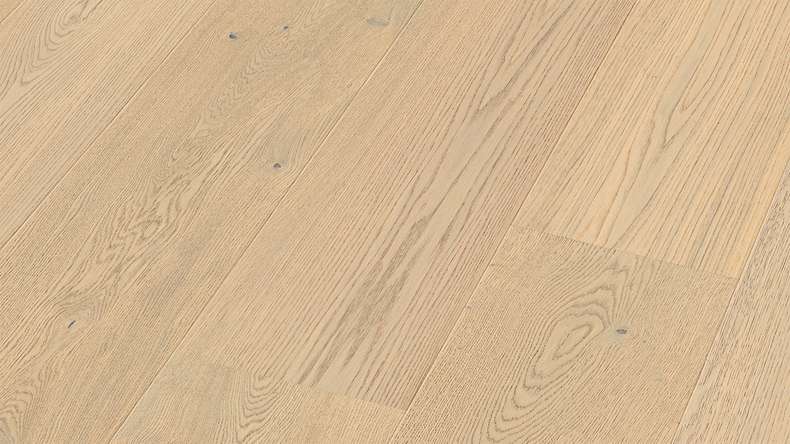 Sol en bois MEISTER Lindura HD 400 - 20228 Chêne animé crème de lait ultra-mat 2200 x 270 x 11 mm (500214-2200270-20228)