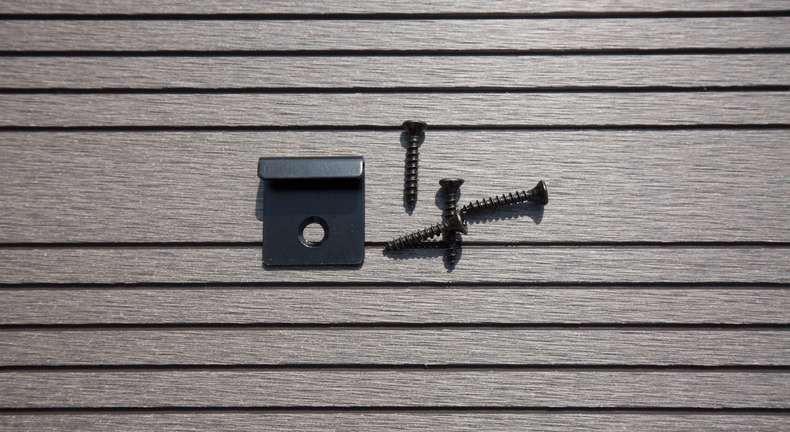 Ensemble complet TitanWood 4m de planche à âme creuse structure rainurée gris clair 8,8m² incl. aluminium-UK