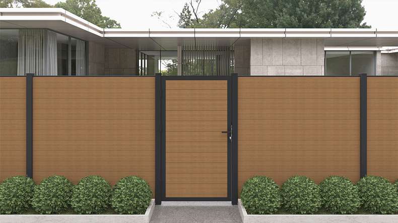 planeo INFINITY - WPC CoEx Steckzaun Burma Teak 176 x 183 cm