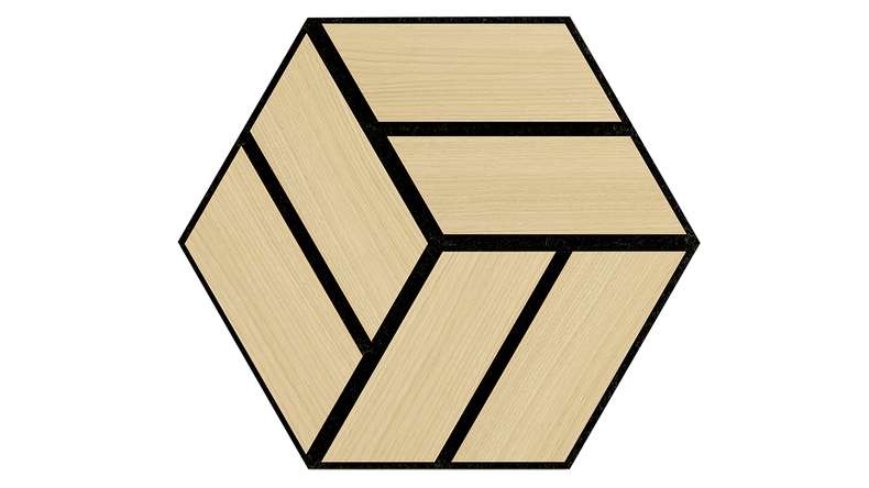 Pannelli acustici Skaben SilentWall - HexaUno New Light - 30 x 26 cm