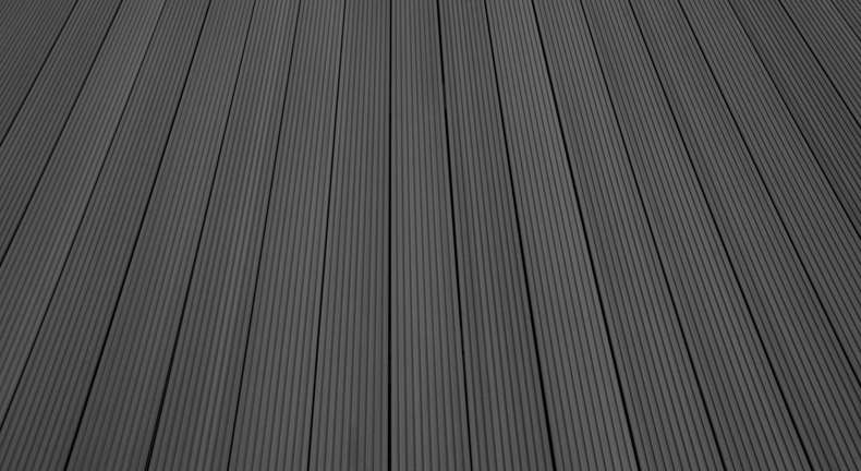 Komplett-Set TitanWood 4m Massivdiele Rillenstruktur dunkelgrau 8.2m² inkl. Alu-UK