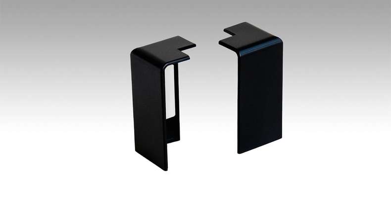 MEISTER angolo esterno autoadesivo per profilo battiscopa 15 MK | 15 F MK | 20 PK | 20 PK Aqua 2039 Nero (800034-02-02039)