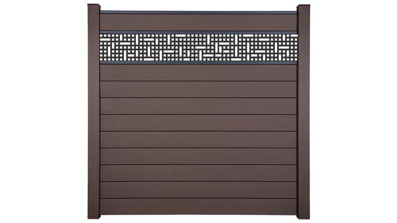 planeo Gardence Strong - BPC-Steckzaun Mesh Terra 180 x 180 cm