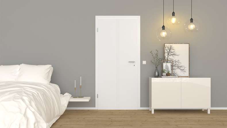planeo Porte intérieure design PUREA Vivo 7 laque blanche 9003 chant design | laqué - 2110 x 610|735|860|985 mm