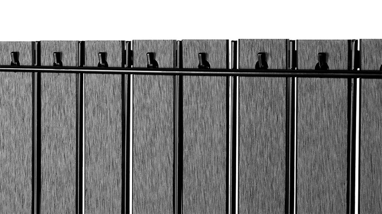 planeo Kit de bandes WPC - Anthracite L 250 x H 123-183cm