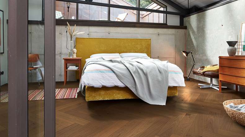 MEISTER Sol en bois - Lindura HS 500 Noyer d'Amérique classique (6332008924)