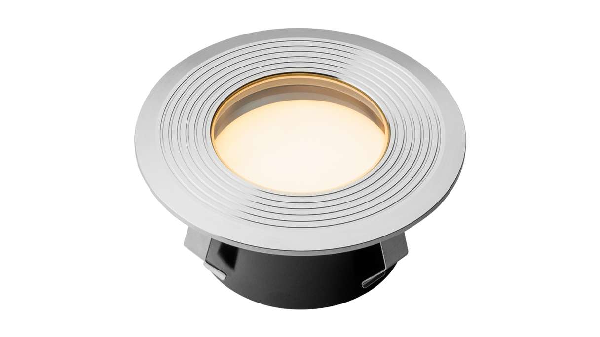 planeo illuminazione da giardino 12V - Luce da incasso LED Onyx 90 RS - 1,5W