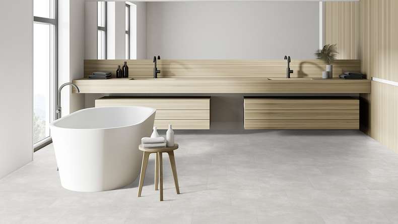Vinyle à clic Gerflor - Senso Premium Rigid Acoustic Pepper light | Isolation phonique intégrée (39480890)