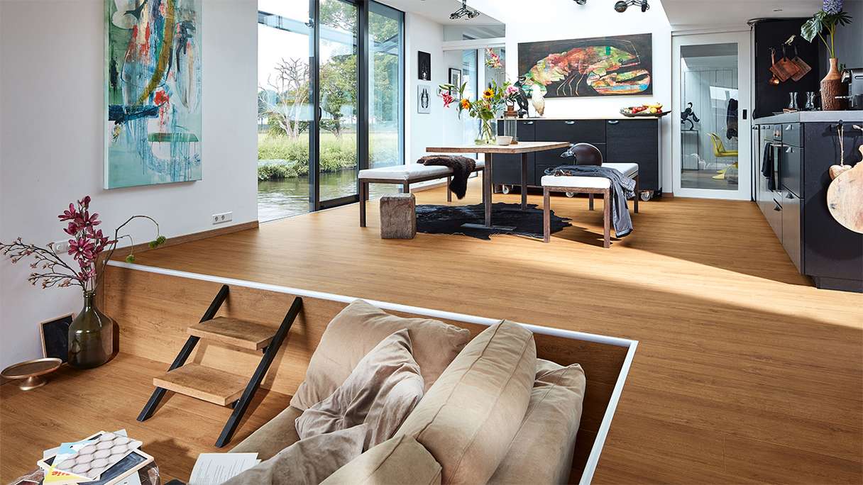 Sol design MEISTER MeisterDesign. next DD 500 S - 06999 Golden Oak | Isolation phonique intégrée (400054-1287220-06999)