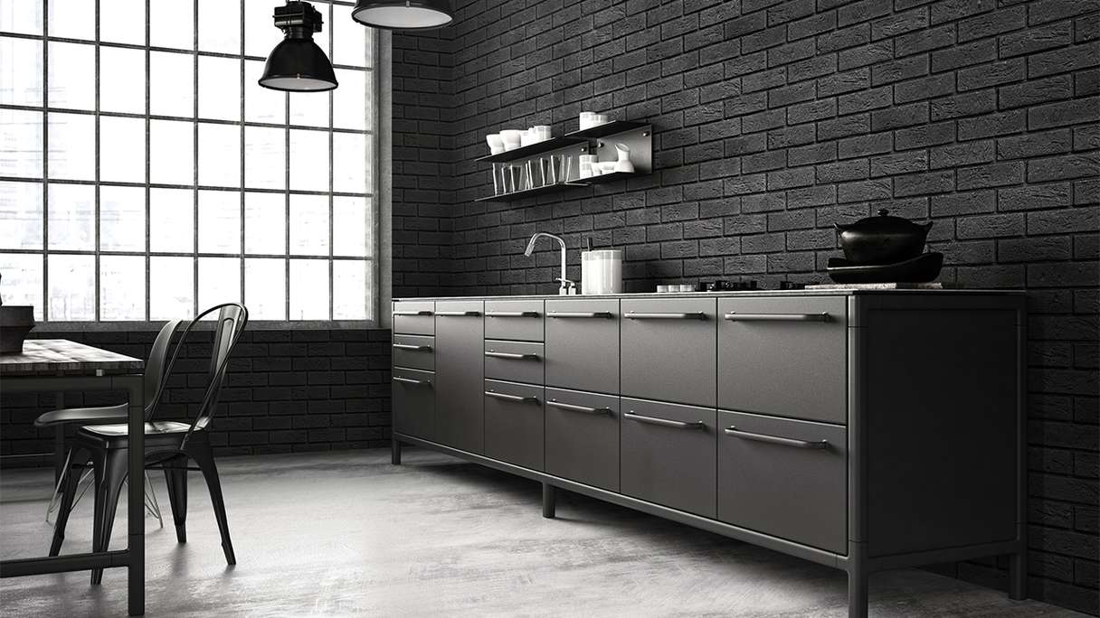 planeo StoneWall Solid Steinriemchen - Graphit