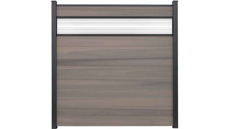 planeo Gardence Strong - Clôture composite Panneau design verre30 Bi-Color