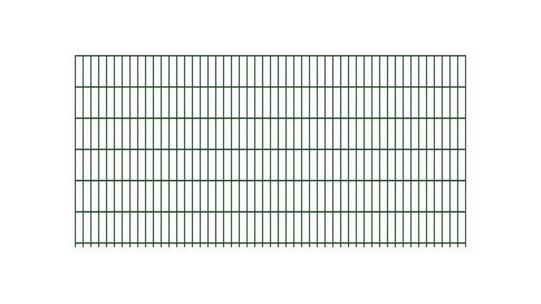 Doppelstabmattenzaun leicht 6/5/6 RAL 6005 Moosgrün - 1230 x 2510 mm