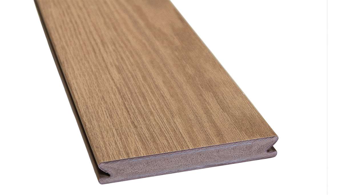 planeo Design Wood - Lames de terrasse BPC massives - Chêne naturel texturé
