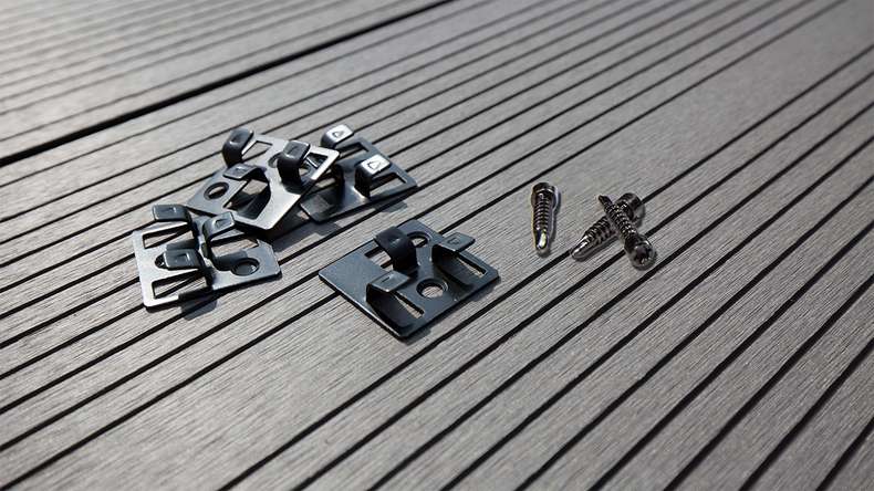 planeo terrace clip acier inoxydable env. 4mm joint - 100 pcs. incl. vis
