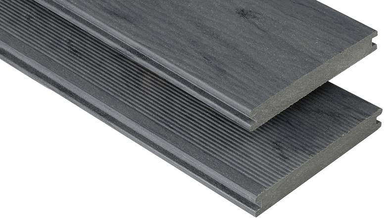 planeo WPC - Terrassendiele massiv Räuchereiche 3,00m - geprägt