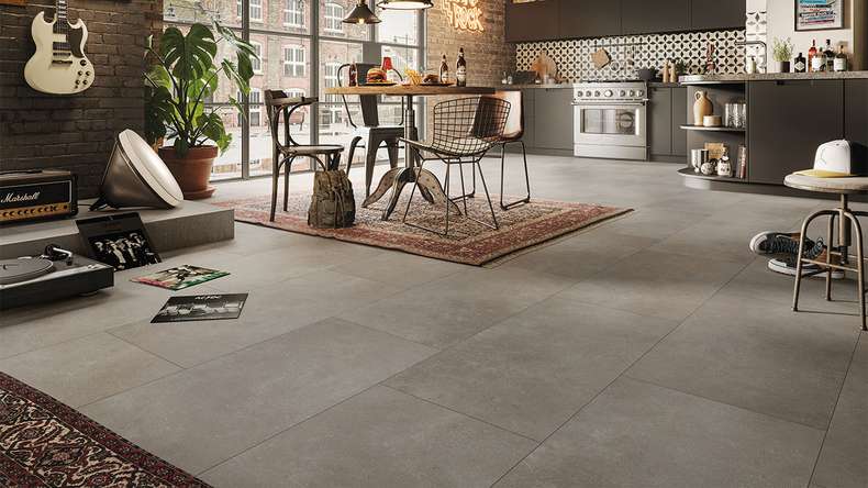 Sol design MEISTER Rigid-Vinyl RB 500 S - 20212 Industrial rock | Isolation phonique intégrée (400049-0914457-20212)