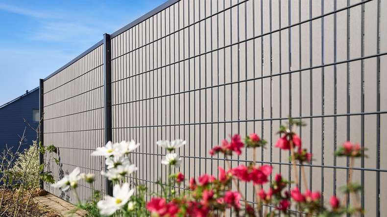 planeo WPC Streifen Set - Anthrazit L 250 x H 123 cm