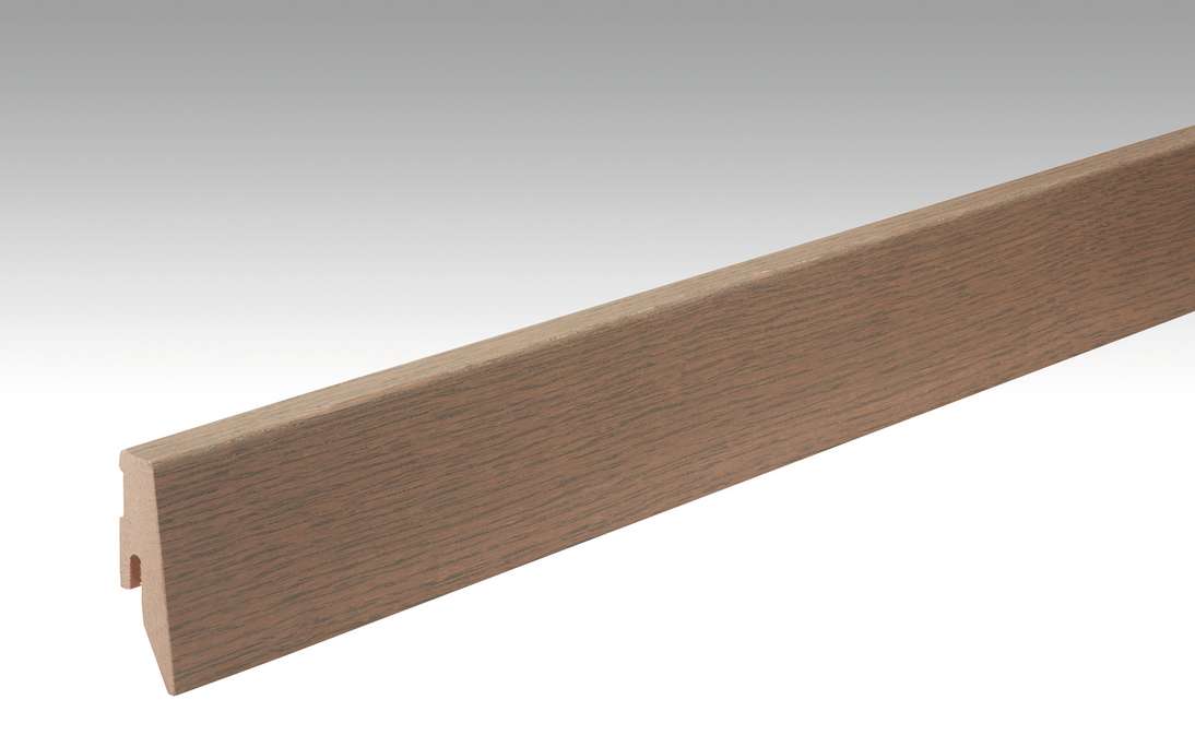 MEISTER Sockelleisten Fußleisten Eiche lehmgrau 1131 - 2380 x 60 x 20 mm (200049-2380-01131 - 1030231131)