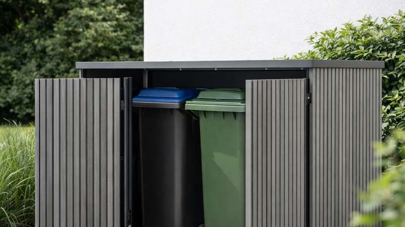 planeo DesignPro - Rivestimento per facciate in WPC, grigio scuro, 2900 x 175 mm
