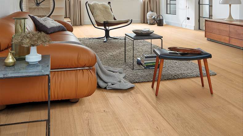 Sol en bois MEISTER Lindura HD 400 - 08918 Chêne naturel clair verni ultra-mat 2200 x 205 x 11 mm (500214-2200205-08918)
