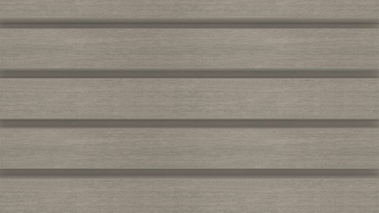 planeo LINEA Wide - Bardage de façade en WPC CoEx, gris clair, 2900 x 181 mm