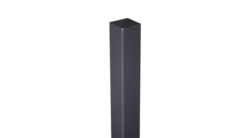 planeo Gardence Guard - Alupfosten zum Einbetonieren Anthrazit DB703 240cm inkl. Kappe