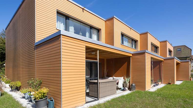 planeo Fassado - WPC Rhombusleiste Fassadenverkleidung Prime Bernsteinbraun