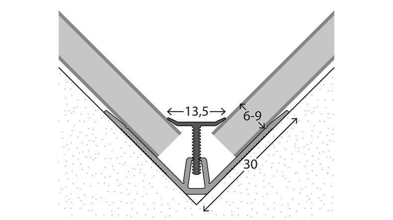 Système de profilés muraux planeo Angle intérieur 369 - 260 cm