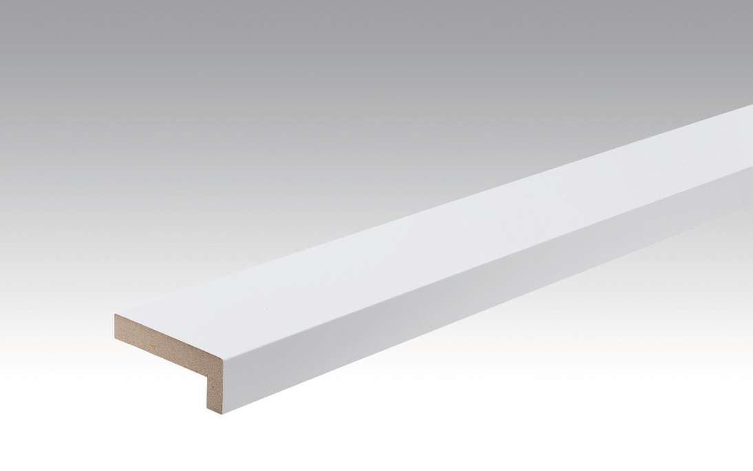 MEISTER Sockelleisten Winkelabdeckleisten Weiß Hochglanz 4084 - 2380 x 60 x 22 mm (200028-2380-04084 - 2605234084)