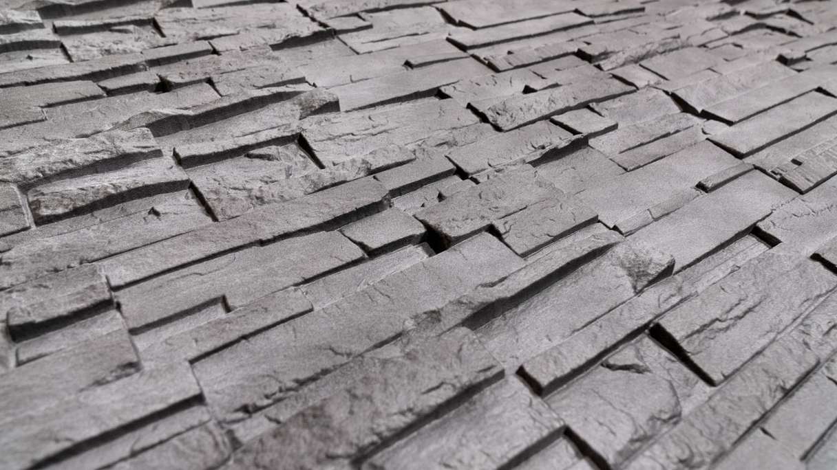 panneau de façade planeo aspect pierre - NoviStone Anthracite 1054 x 334 mm