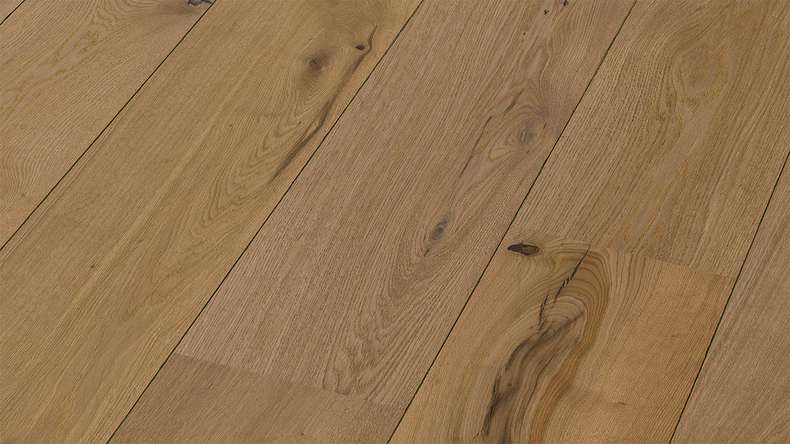 Sol en bois MEISTER Lindura HD 400 - 08923 Chêne authentique greige ultra-mat 2200 x 270 x 11 mm (500214-2200270-08923)
