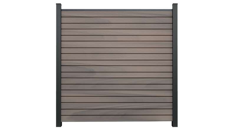 planeo Gardence Trendy - Clôture composite à emboîter en rhombe - bicolore co-extrudé 180 x 180 cm