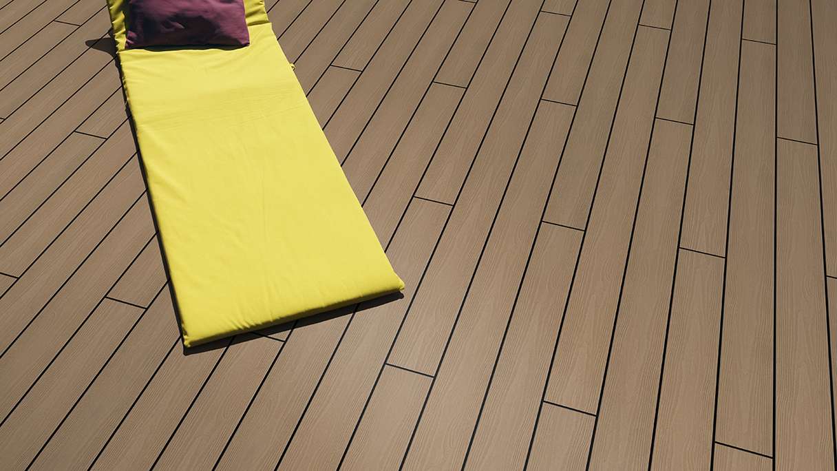 planeo Authentic Wood - Lame de terrasse BPC massive - Nature White texturée