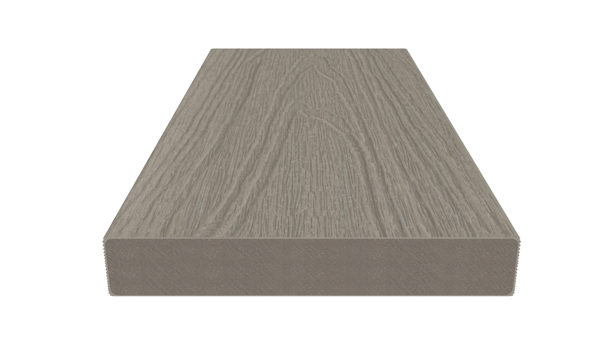 planeo UNIDeck - Lame de terrasse en WPC CoEx, gris clair, 3 m - texturée/brossée lisse