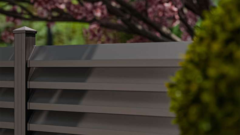 planeo Gardence Metallic Rhombus - Clôture de jardin en aluminium Carré Anthracite | DB703