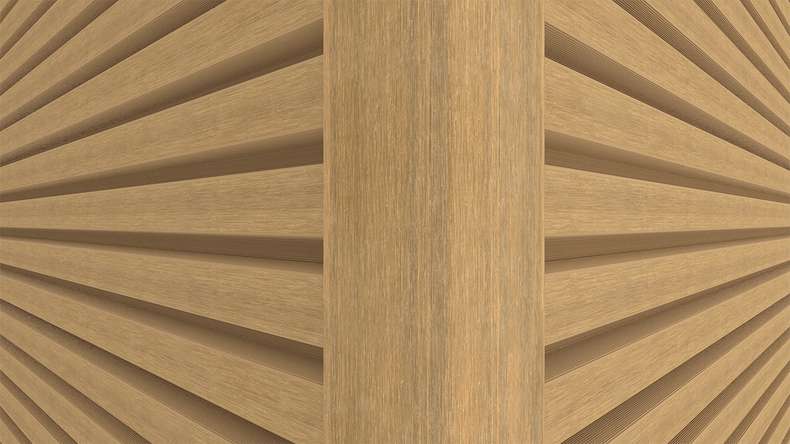 planeo LINEA - Alu CoEx Außeneckprofil Sand 3000 x 66 x 66 mm