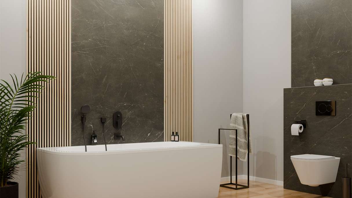 rivestimento planeo SPC - CeraRock Tile Black Slate 120 x 60 cm