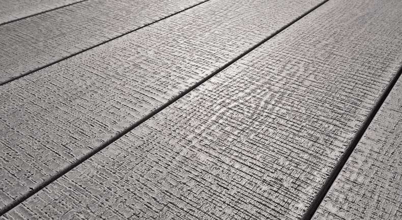 Komplett-Set TitanWood 3m Massivdiele Holzstruktur Hellgrau 9.2m² inkl. Alu-UK