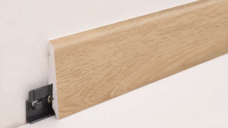 planeo Plinthe SolutionX 2en1 - 2400 x 14 x 58 mm Chêne clair (SL0057)