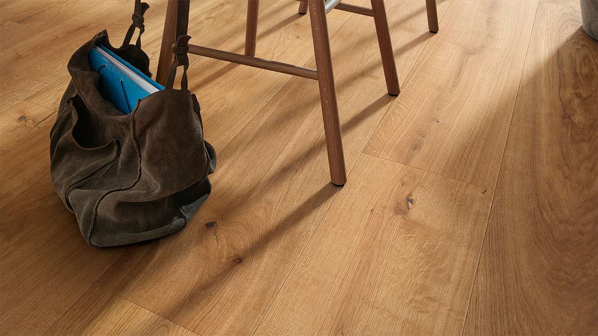 Sol en bois MEISTER Lindura HD 400 - 08904 Chêne authentique huilé naturel 2200 x 270 x 11 mm (500213-2200270-08904)