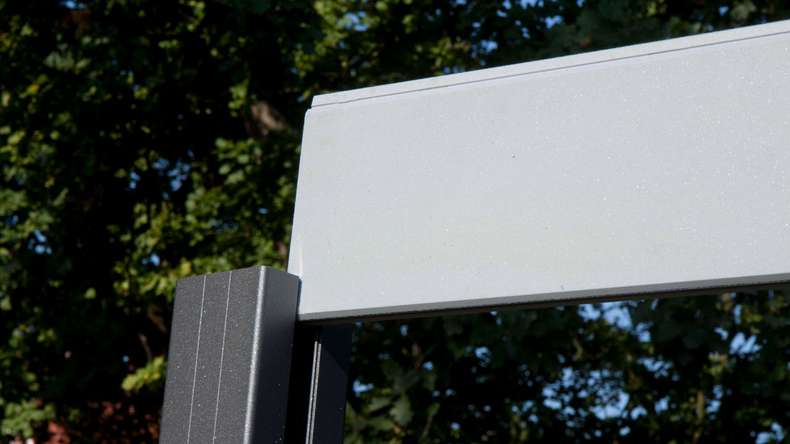 planeo Gardence Metallic - Clôture aluminium Carré gris argenté DB 701