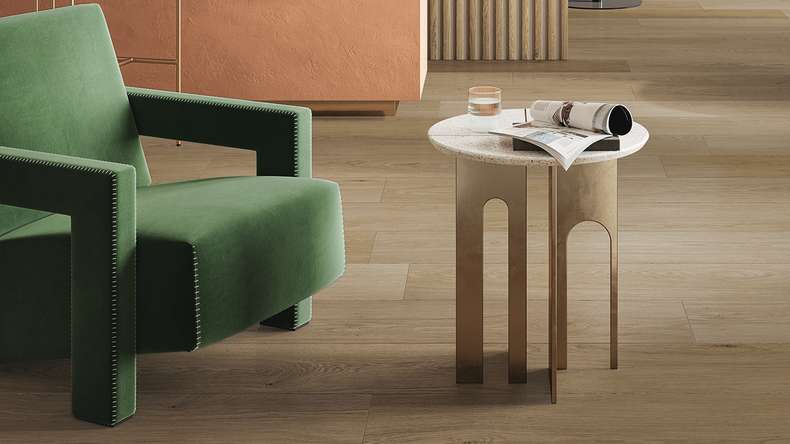 Gerflor Klebevinyl - Creation 40 Lounge Oak Chestnut | Synchronprägung